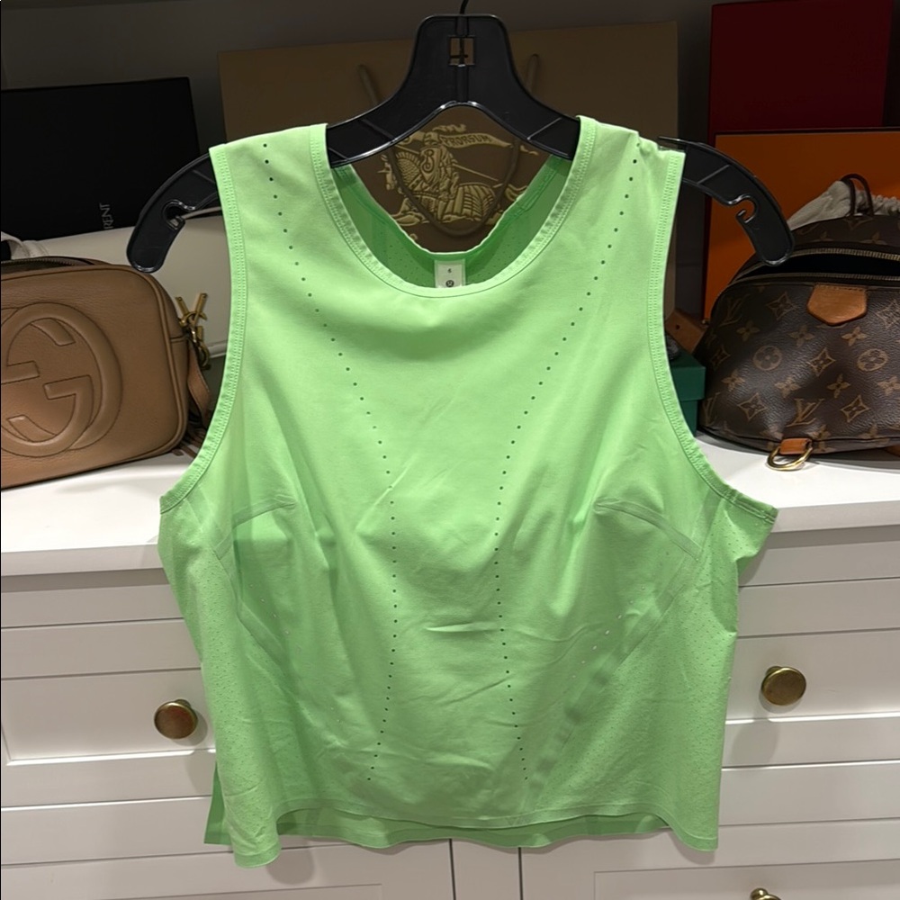 Green Sleeveless Lululemon workout Top